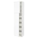 SEKTION / MAXIMERA Armoire haute+2 ptes/tablettes/5tir, blanc Enköping/blanc effet bois, 24x15x90 "