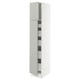 SEKTION / MAXIMERA Armoire haute+2 ptes/tablettes/5tir, blanc/Havstorp gris clair, 15x24x80 "