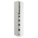 SEKTION / MAXIMERA Armoire haute+2 ptes/tablettes/5tir, blanc/Havstorp gris clair, 18x24x90 "