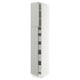 SEKTION / MAXIMERA Armoire haute+2 ptes/tablettes/5tir, blanc/Havstorp gris clair, 15x24x90 "