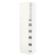 SEKTION / MAXIMERA Armoire haute+2 ptes/tablettes/5tir, blanc/Veddinge blanc, 24x24x90 "
