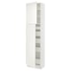 SEKTION / MAXIMERA Armoire haute+2 ptes/tablettes/5tir, blanc/Veddinge blanc, 24x15x90 "