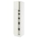 SEKTION / MAXIMERA Armoire haute+2 ptes/tablettes/5tir, blanc/Veddinge blanc, 18x24x80 "