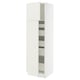 SEKTION / MAXIMERA Armoire haute+2 ptes/tablettes/5tir, blanc/Veddinge blanc, 24x24x80 "