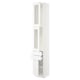 SEKTION / MAXIMERA Armoire haute 2 ptes vitr/2tir/1pte, blanc/Axstad blanc mat, 15x15x90 "