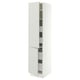 SEKTION / MAXIMERA Armoire haute+2portes/tabl/4tiroirs, blanc/Aspudden gris clair, 18x24x80 "