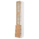 SEKTION / MAXIMERA Armoire haute av 2 ptes vitr/3 tir, blanc/Vedhamn chêne, 15x15x90 "