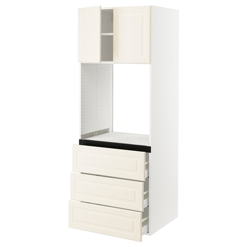 SEKTION / MAXIMERA Armoire haute four 3 tir/2 ptes, blanc/Bodbyn blanc cassé, 30x24x80 "