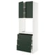 SEKTION / MAXIMERA Armoire haute four 3 tir/2 ptes, blanc/Havstorp vert profond, 30x24x90 "