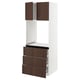 SEKTION / MAXIMERA Armoire haute four 3 tir/2 ptes, blanc/Sinarp brun, 30x24x80 "