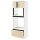 SEKTION / MAXIMERA Armoire haute four/micro+tir/2ptes, blanc/Askersund effet frêne clair, 30x24x80 "