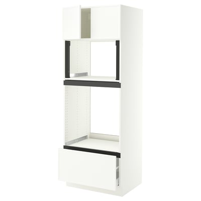 SEKTION / MAXIMERA Armoire haute four/micro+tir/2ptes, blanc/Aspudden blanc mat, 30x24x80 "