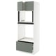 SEKTION / MAXIMERA Armoire haute four/micro+tir/2ptes, blanc/Nickebo gris -vert mat, 30x24x80 "