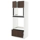 SEKTION / MAXIMERA Armoire haute four/micro+tir/2ptes, blanc/Sinarp brun, 30x24x80 "
