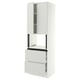SEKTION / MAXIMERA Armoire haute m-o+2tir/2ptes, blanc/Aspudden gris clair, 30x24x90 "