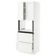 SEKTION / MAXIMERA Armoire haute m-o+2tir/2ptes, blanc Enköping/blanc effet bois, 30x24x80 "