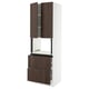 SEKTION / MAXIMERA Armoire haute m-o+2tir/2ptes, blanc/Sinarp brun, 30x24x90 "