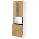 SEKTION / MAXIMERA Armoire haute m-o+2tir/2ptes, blanc/Sinarp chêne plaqué, 30x24x90 "