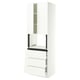 SEKTION / MAXIMERA Armoire haute m-o+3tir/2ptes, blanc/Aspudden blanc mat, 30x24x90 "