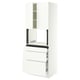 SEKTION / MAXIMERA Armoire haute m-o+3tir/2ptes, blanc/Aspudden blanc mat, 30x24x80 "