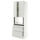 SEKTION / MAXIMERA Armoire haute m-o+3tir/2ptes, blanc/Aspudden gris clair, 30x24x90 "