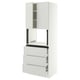 SEKTION / MAXIMERA Armoire haute m-o+3tir/2ptes, blanc/Aspudden gris clair, 30x24x80 "