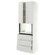 SEKTION / MAXIMERA Armoire haute m-o+3tir/2ptes, blanc/Aspudden gris clair, 30x24x90 "