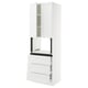 SEKTION / MAXIMERA Armoire haute m-o+3tir/2ptes, blanc/Axstad blanc mat, 30x24x90 "