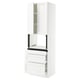 SEKTION / MAXIMERA Armoire haute m-o+3tir/2ptes, blanc Enköping/blanc effet bois, 30x24x90 "