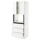 SEKTION / MAXIMERA Armoire haute m-o+3tir/2ptes, blanc Enköping/blanc effet bois, 30x24x80 "