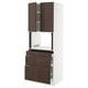 SEKTION / MAXIMERA Armoire haute m-o+3tir/2ptes, blanc/Sinarp brun, 30x24x80 "