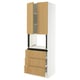SEKTION / MAXIMERA Armoire haute m-o+3tir/2ptes, blanc/Sinarp chêne plaqué, 30x24x90 "