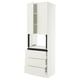 SEKTION / MAXIMERA Armoire haute m-o+3tir/2ptes, blanc/Veddinge blanc, 30x24x90 "