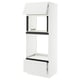 SEKTION / MAXIMERA Armoire haute m-o/four+tir/pte, blanc/Axstad blanc mat, 30x24x80 "