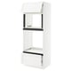 SEKTION / MAXIMERA Armoire haute m-o/four+tir/pte, blanc Enköping/blanc effet bois, 30x24x80 "