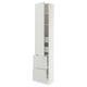 SEKTION / MAXIMERA Armoire haute porte/2 faces/4 tir, blanc/Aspudden gris clair, 18x15x90 "