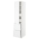 SEKTION / MAXIMERA Armoire haute porte/2 faces/4 tir, blanc/Axstad blanc mat, 18x24x80 "