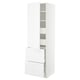 SEKTION / MAXIMERA Armoire haute porte/2 faces/4 tir, blanc/Axstad blanc mat, 24x24x80 "