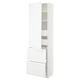 SEKTION / MAXIMERA Armoire haute porte/2 faces/4 tir, blanc/Axstad blanc mat, 24x15x80 "