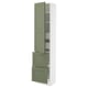 SEKTION / MAXIMERA Armoire haute porte/2 faces/4 tir, blanc/Axstad gris-vert, 18x15x80 "