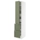 SEKTION / MAXIMERA Armoire haute porte/2 faces/4 tir, blanc/Axstad gris-vert, 15x24x80 "