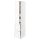 SEKTION / MAXIMERA Armoire haute porte/2 faces/4 tir, blanc Enköping/blanc effet bois, 15x24x80 "