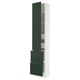 SEKTION / MAXIMERA Armoire haute porte/2 faces/4 tir, blanc/Havstorp vert profond, 18x15x90 "