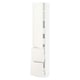 SEKTION / MAXIMERA Armoire haute porte/2 faces/4 tir, blanc/Veddinge blanc, 15x15x80 "