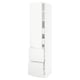 SEKTION / MAXIMERA Armoire haute porte/2 faces/4 tir, blanc/Voxtorp blanc mat, 18x24x80 "