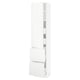 SEKTION / MAXIMERA Armoire haute porte/2 faces/4 tir, blanc/Voxtorp blanc mat, 18x15x80 "