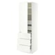 SEKTION / MAXIMERA Armoire haute porte/3 faces/5 tir, blanc/Aspudden blanc mat, 24x24x80 "