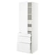 SEKTION / MAXIMERA Armoire haute porte/3 faces/5 tir, blanc/Axstad blanc mat, 24x24x80 "