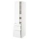 SEKTION / MAXIMERA Armoire haute porte/3 faces/5 tir, blanc/Axstad blanc mat, 18x24x80 "