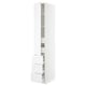 SEKTION / MAXIMERA Armoire haute porte/3 faces/5 tir, blanc/Axstad blanc mat, 15x24x90 "